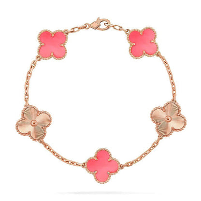 [AURORA]CLOVER 5 MOTIFS  PINK MOP BRACELET COLLECTION