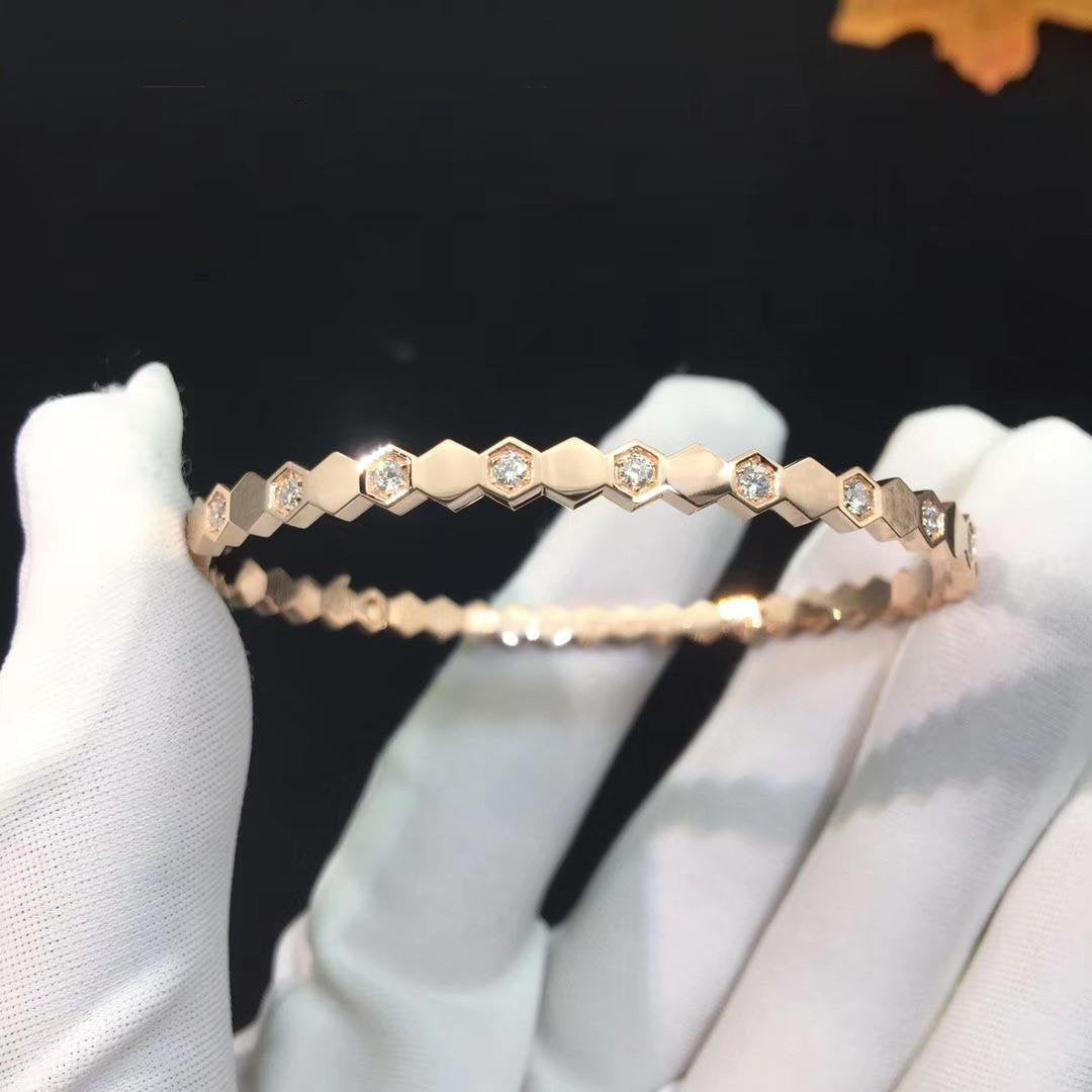[Aurora]BEE LOVE PINK GOLD DIAMOND BRACELET