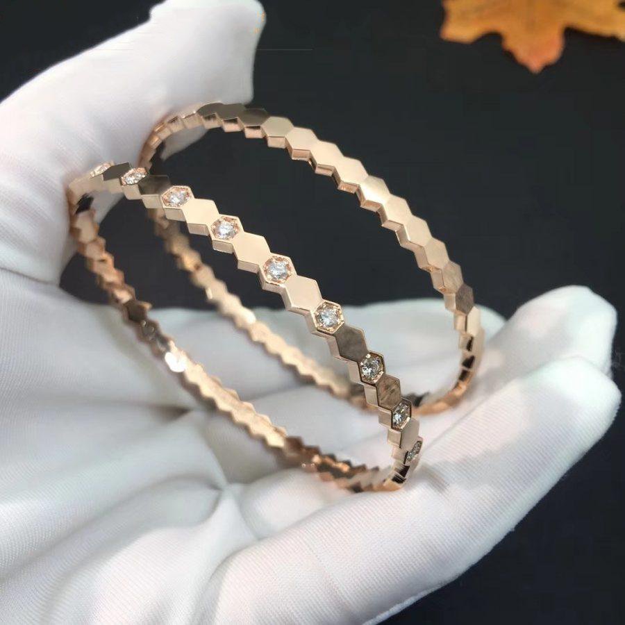 [Aurora]BEE LOVE PINK GOLD DIAMOND BRACELET