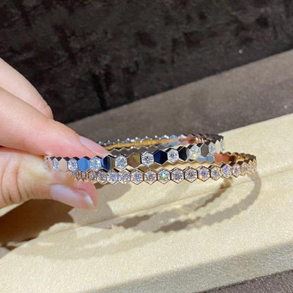 [AURORA] BEE LOVE GOLDARMBAND MIT VOLLEN DIAMANTEN 
