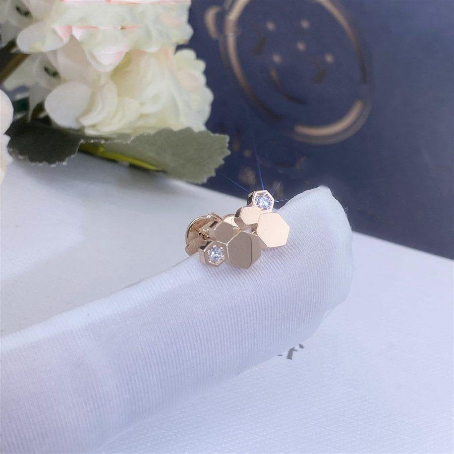 [Aurora]BEE LOVE PINK GOLD DIAMOND EARRINGS