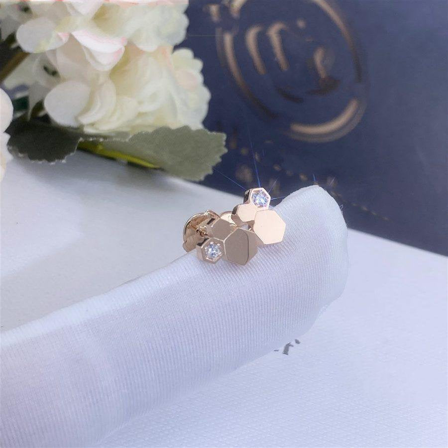 [Aurora]BEE LOVE PINK GOLD DIAMOND EARRINGS