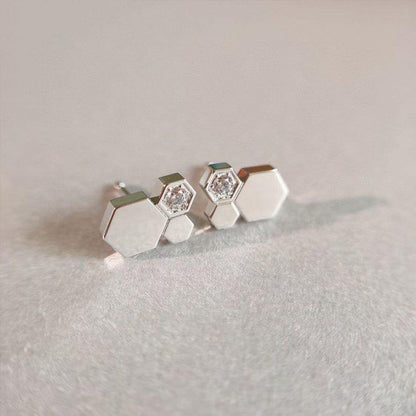 [Aurora]BEE LOVE SILVER DIAMOND EARRINGS
