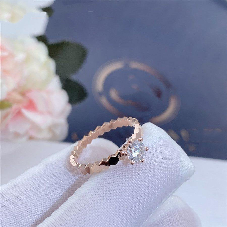 [Aurora]BEE LOVE RING PINK GOLD 1 DIAMOND