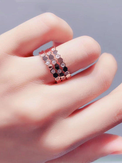 [AURORA] BEE LOVE RING ROTGOLD DIAMANT