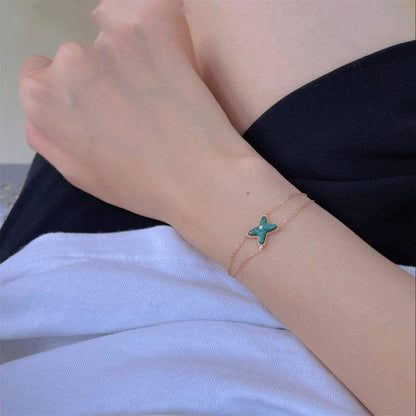 [AURORA]JEUX ARMBAND MALACHIT ROTGOLD 1 DIAMANT