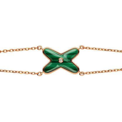 [AURORA]JEUX ARMBAND MALACHIT ROTGOLD 1 DIAMANT
