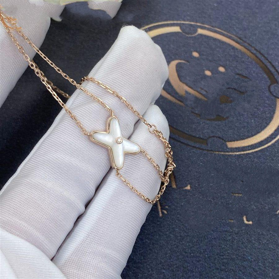 [Aurora]JEUX BRACELET WHITE MOP PINK GOLD 1 DIAMOND