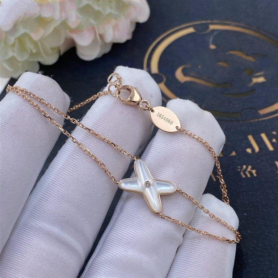 [AURORA]JEUX ARMBAND WEISSES MOP ROSÉGOLD 1 DIAMANT