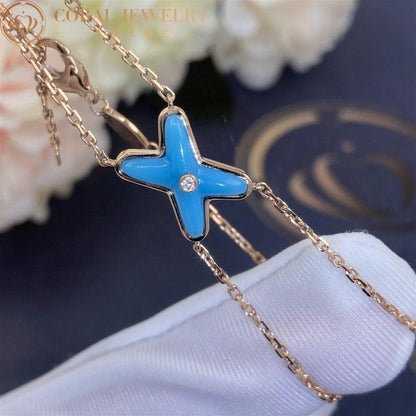 [Aurora]JEUX BRACELET TURQUOISE PINK GOLD 1 DIAMOND