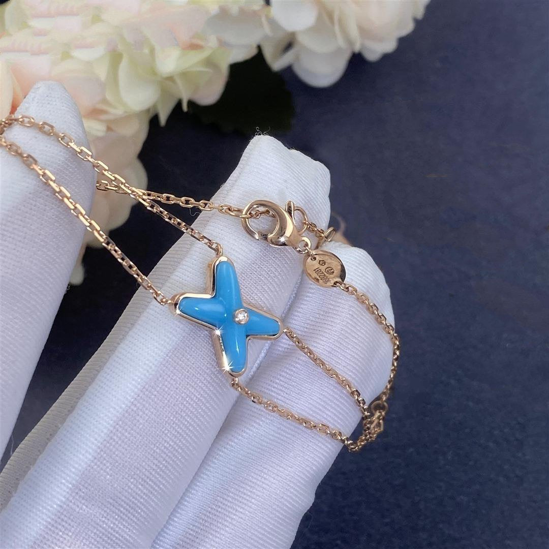 [AURORA]JEUX ARMBAND TÜRKIS ROTGOLD 1 DIAMANT