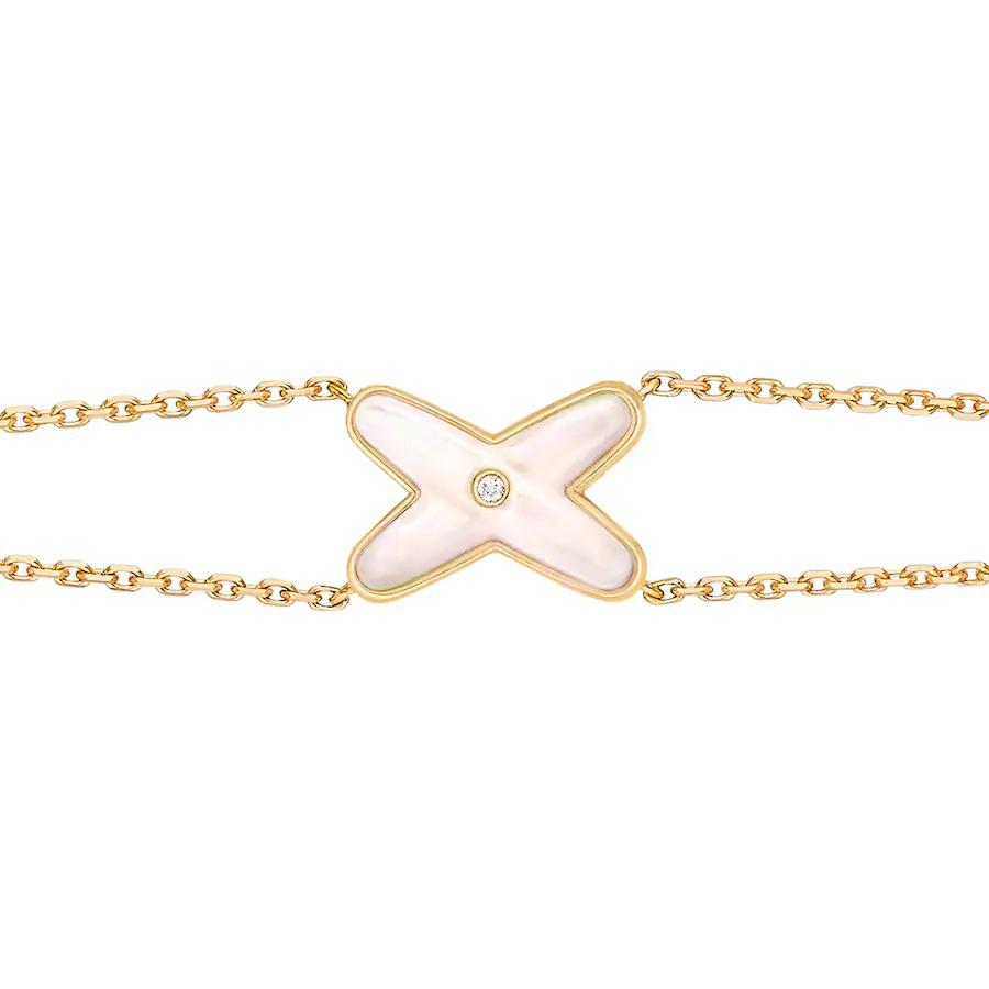 [Aurora]JEUX BRACELET WHITE MOP GOLD 1 DIAMOND