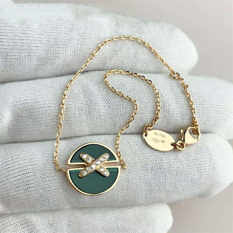 [Aurora]JEUX DE BRACELET MALACHITE PINK GOLD DIAMONDS