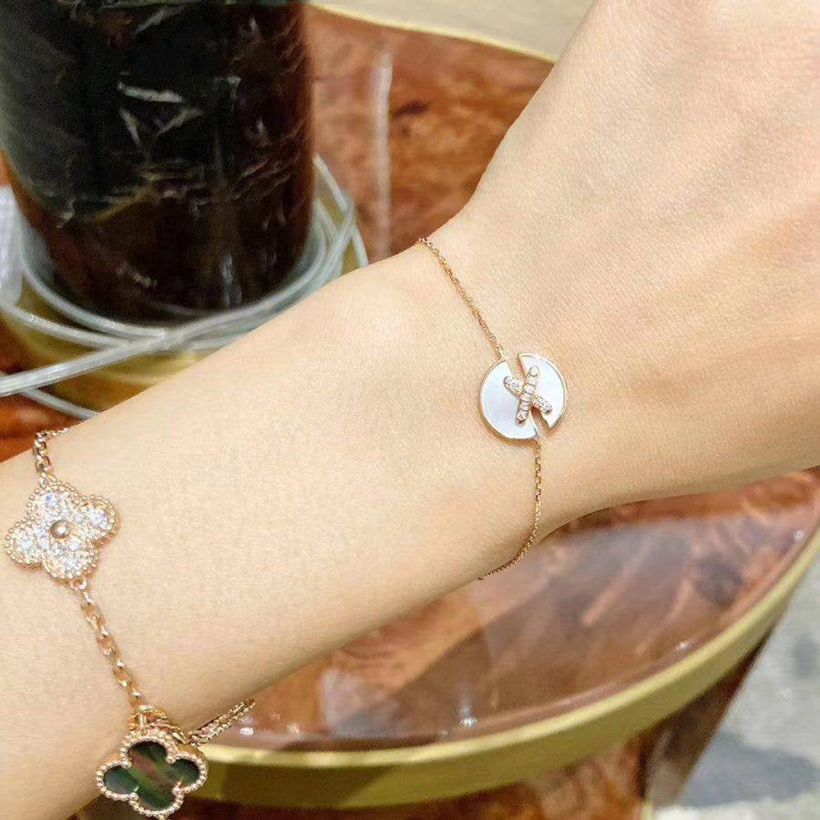 [Aurora]JEUX DE BRACELET MOP PINK GOLD DIAMONDS
