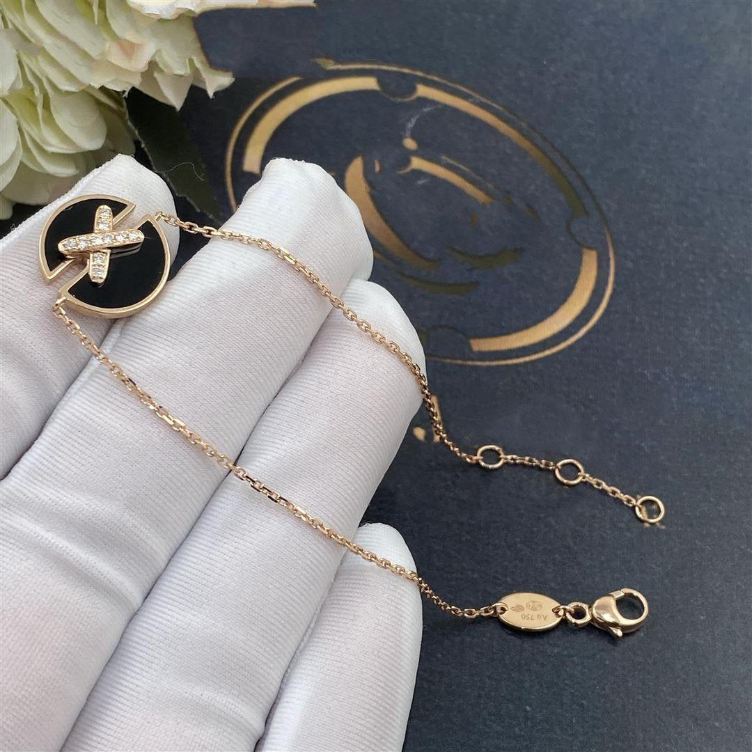 [Aurora]JEUX DE BRACELET ONYX PINK GOLD DIAMOND
