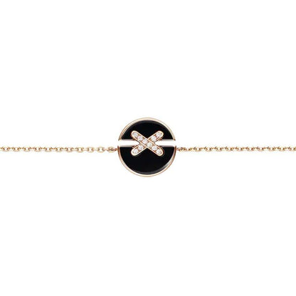 [Aurora]JEUX DE BRACELET ONYX PINK GOLD DIAMOND