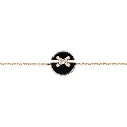 [Aurora]JEUX DE BRACELET ONYX PINK GOLD DIAMOND