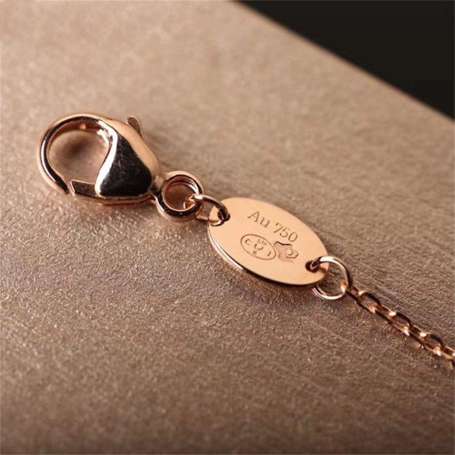 [Aurora]JEUX BRACELET BLUE AGATE PINK GOLD 1 DIAMOND