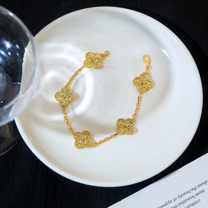 [AURORA]CLOVER 5 MOTIFS BRONZING BRACELET