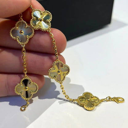 [Aurora]CLOVER 5 FLOWERS LASER BRACELET