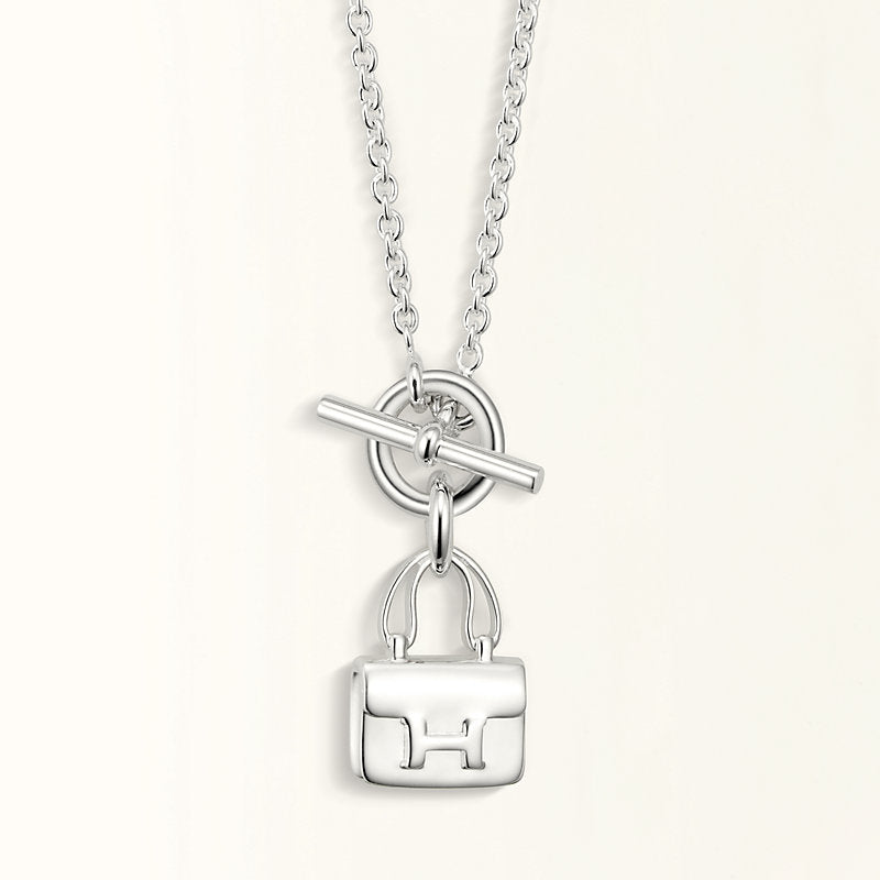 [Aurora]POP H PEDANT SILVER NECKLACE