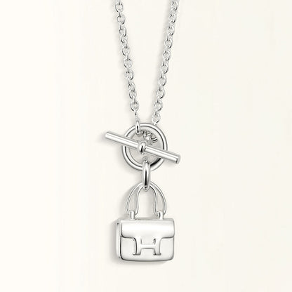 [Aurora]POP H PEDANT SILVER NECKLACE