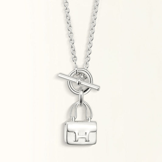 [Aurora]POP H PEDANT SILVER NECKLACE