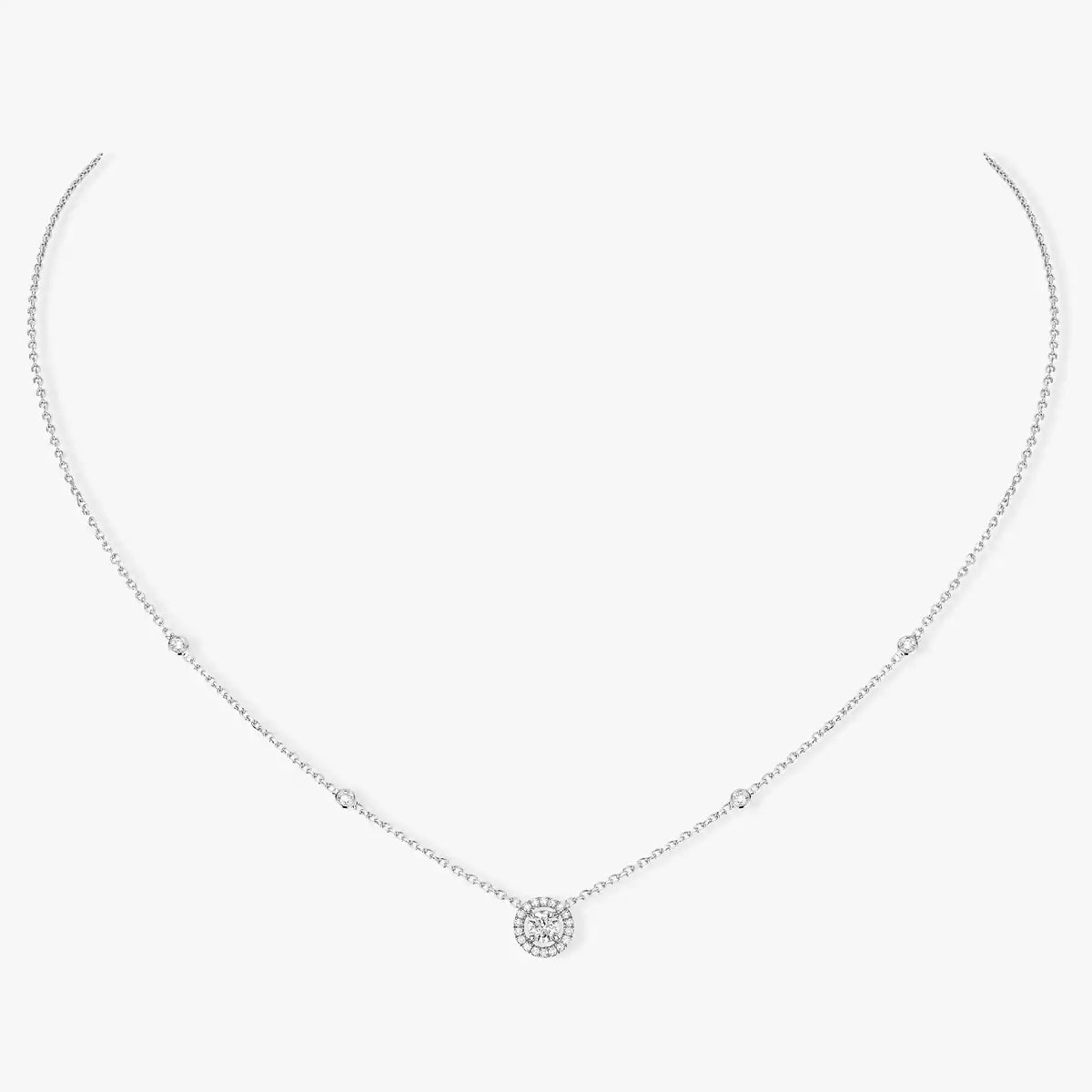 [AURORA]Diamond Necklace 0,20ct Brilliant Shape Joy