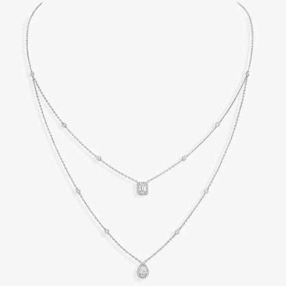 [AURORA]Diamond Necklace My Twin 2 Rows