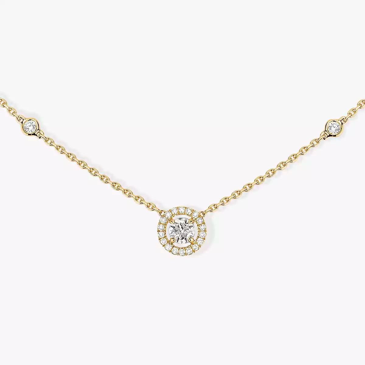 [AURORA]Diamond Necklace 0,20ct Brilliant Shape Joy