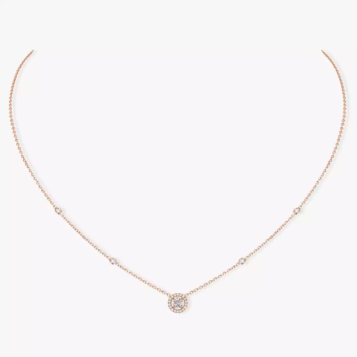 [AURORA]Diamond Necklace 0,20ct Brilliant Shape Joy