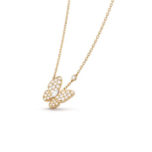 [Aurora]BUTTERFLY DIAMOND NECKLACE