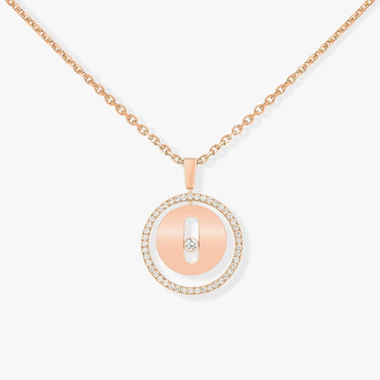 [AURORA]LUCKY MOVE PM NECKLACE PINK GOLD DIAMOND
