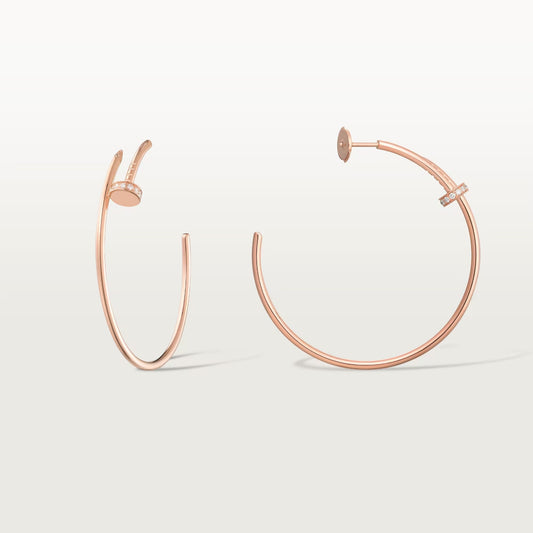 [AURORA]JUSTE HALF DIAMOND LARGE EARRINGS