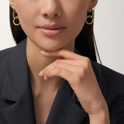 [AURORA]JUSTE NO DIAMOND DOUBLE EARRINGS