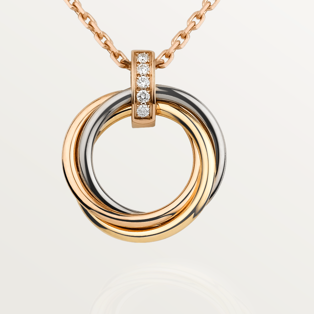 [AURORA]TRINITY HALSKETTE GOLD DIAMANTEN