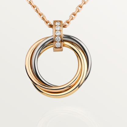 [AURORA]TRINITY HALSKETTE GOLD DIAMANTEN