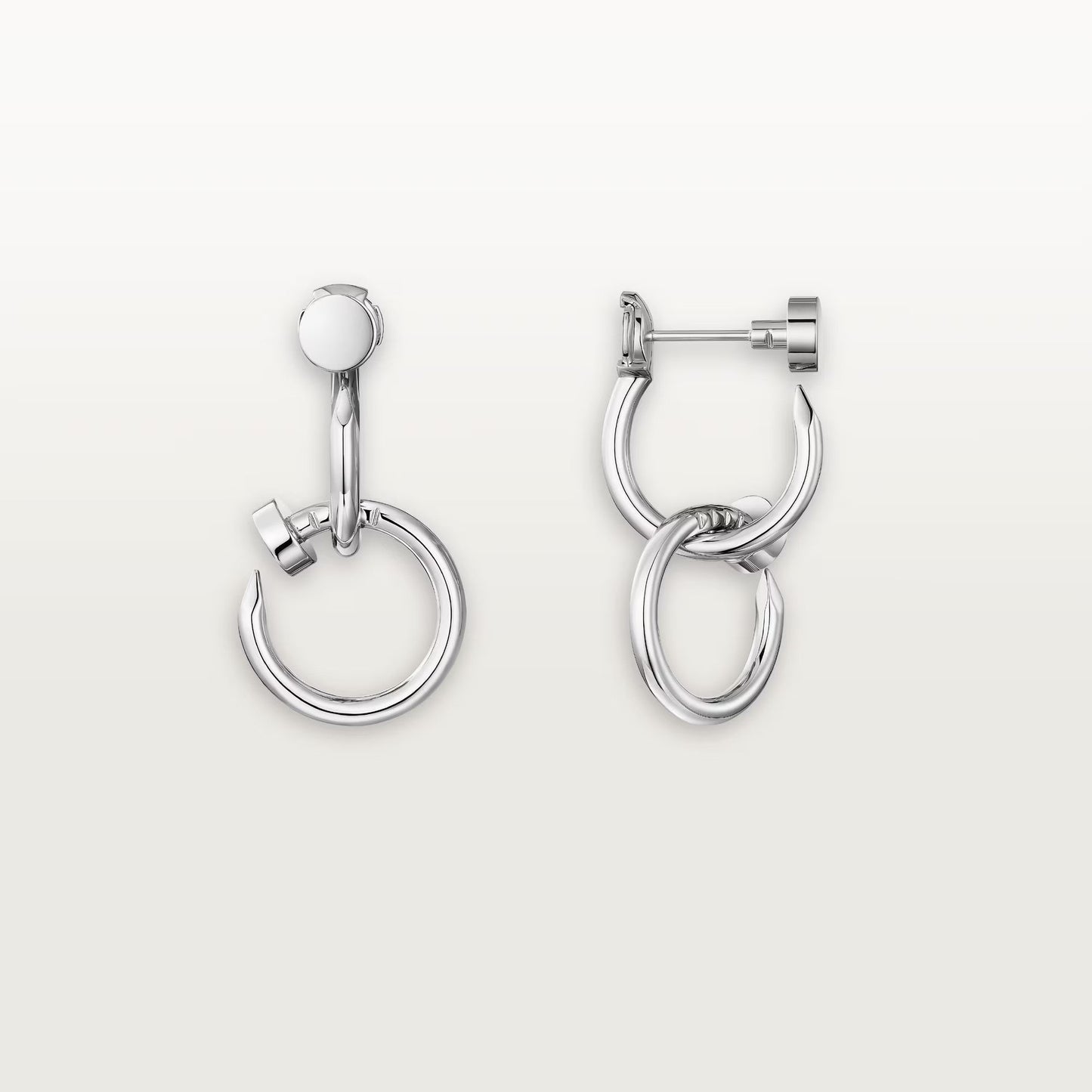 [AURORA]JUSTE NO DIAMOND DOUBLE EARRINGS