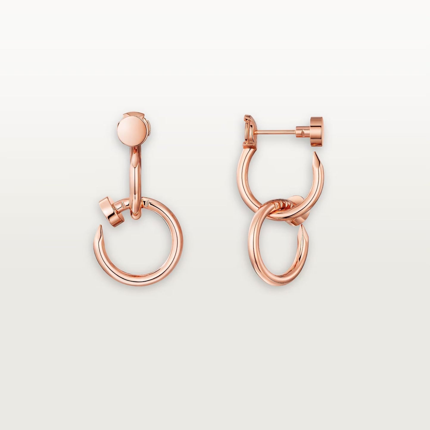 [AURORA]JUSTE NO DIAMOND DOUBLE EARRINGS