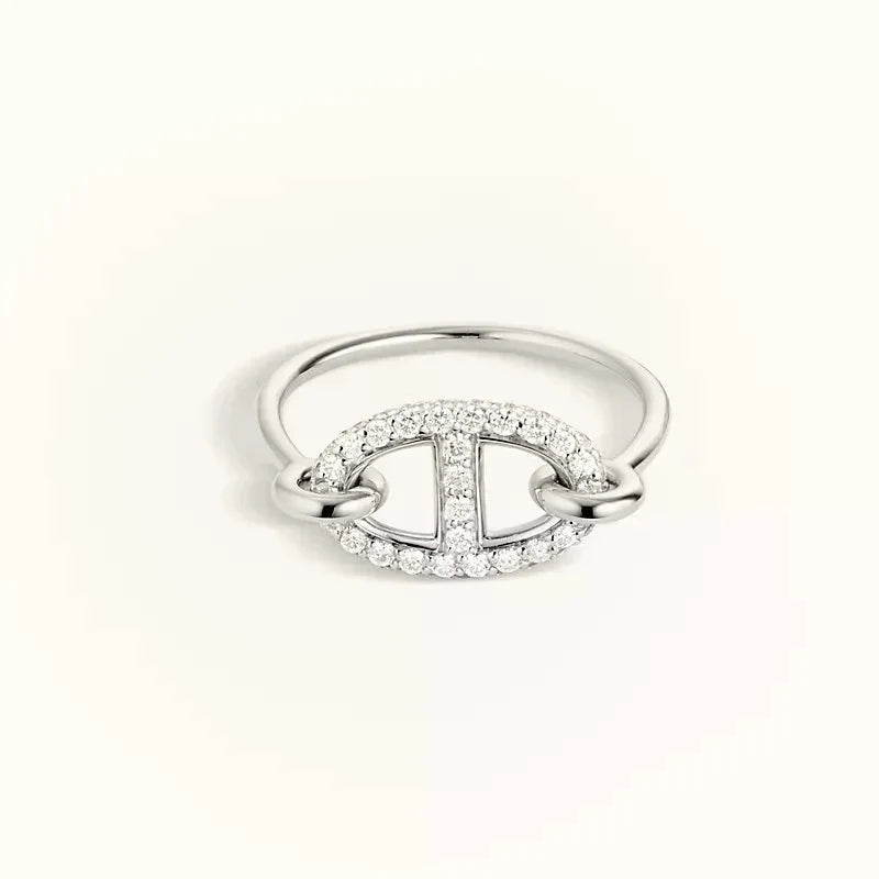 [AURORA]RONDE SMALL SILVER DIAMOND RING