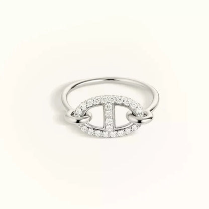 [AURORA]RONDE SMALL SILVER DIAMOND RING