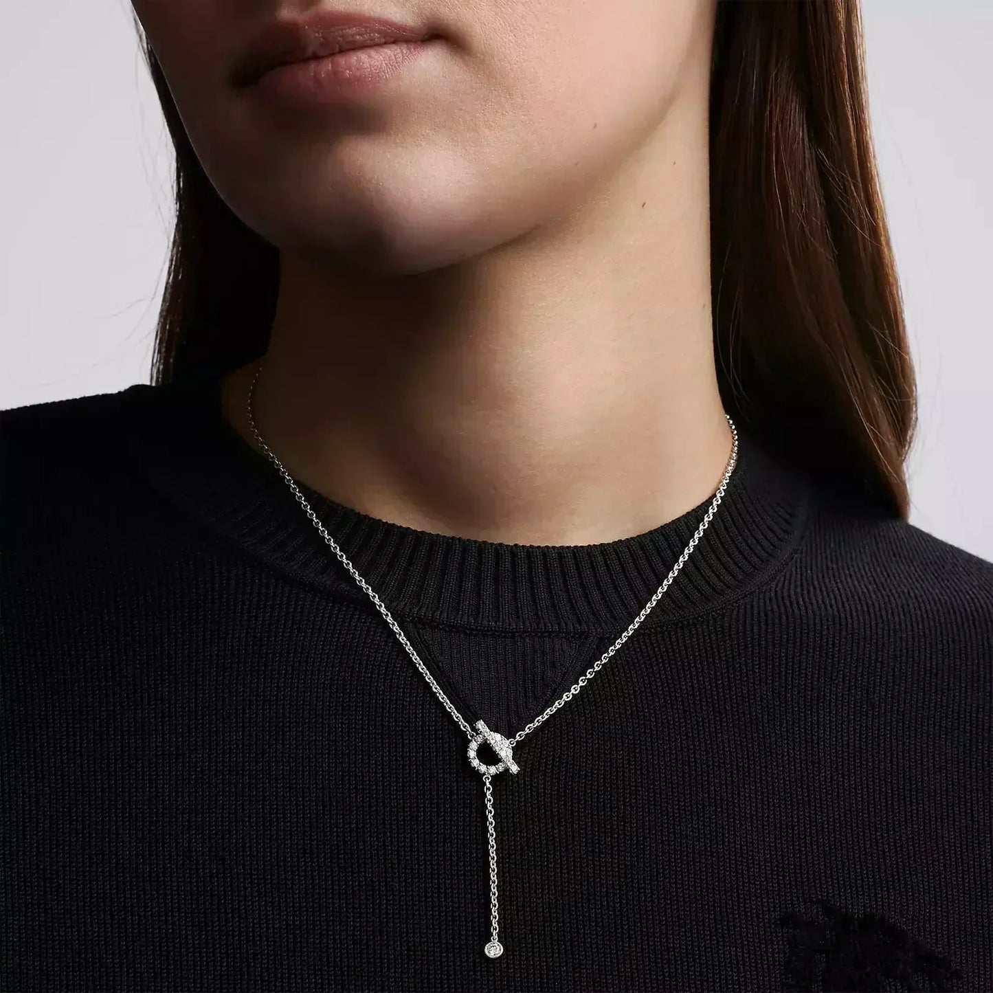 [Aurora]FINESSE SILVER DIAMOND NECKLACE