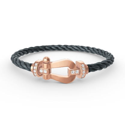 [AURORA]FORCE GROSSES HUFEISEN-HALBDIAMANTARMBAND ROSÉGOLD