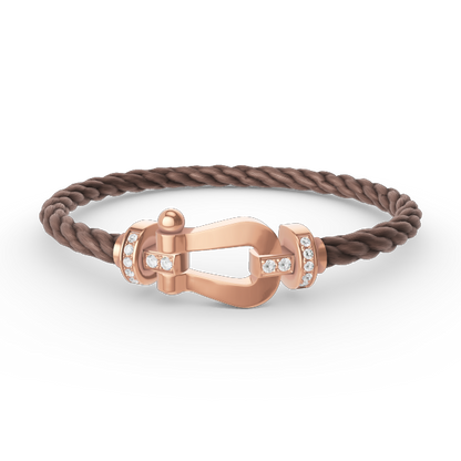 [AURORA]FORCE GROSSES HUFEISEN-HALBDIAMANTARMBAND ROSÉGOLD