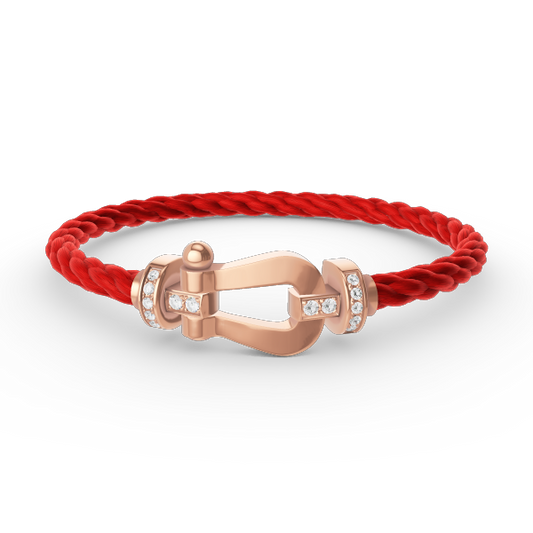 [Aurora]FORCE LARGE HORSESHOE HALF DIAMOND BRACELET ROSE GOLD