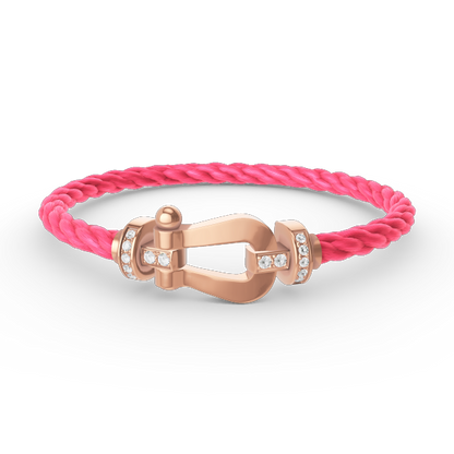 [AURORA]FORCE GROSSES HUFEISEN-HALBDIAMANTARMBAND ROSÉGOLD