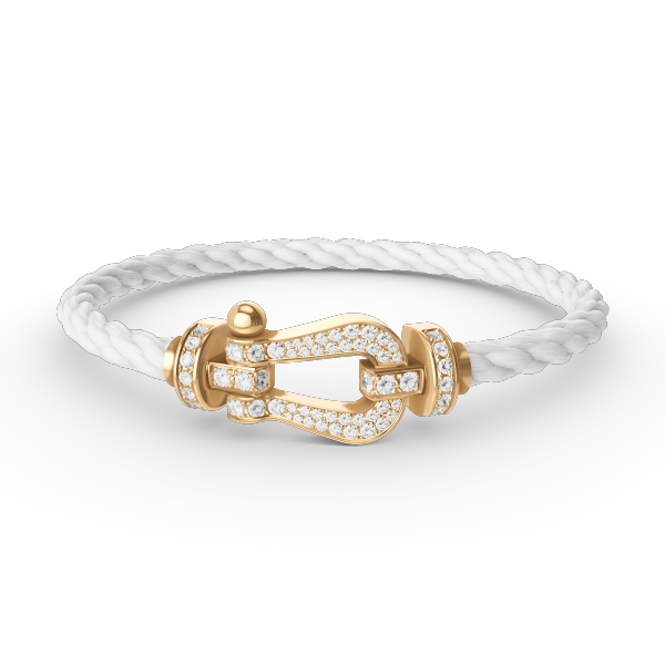 [AURORA]フォース ラージホースシュー フルダイヤモンドブレスレット ゴールド