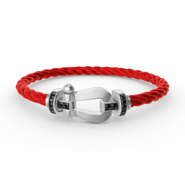 [Aurora]FORCE LARGE HORSESHOE BLACK DIAMOND BRACELET SILVER