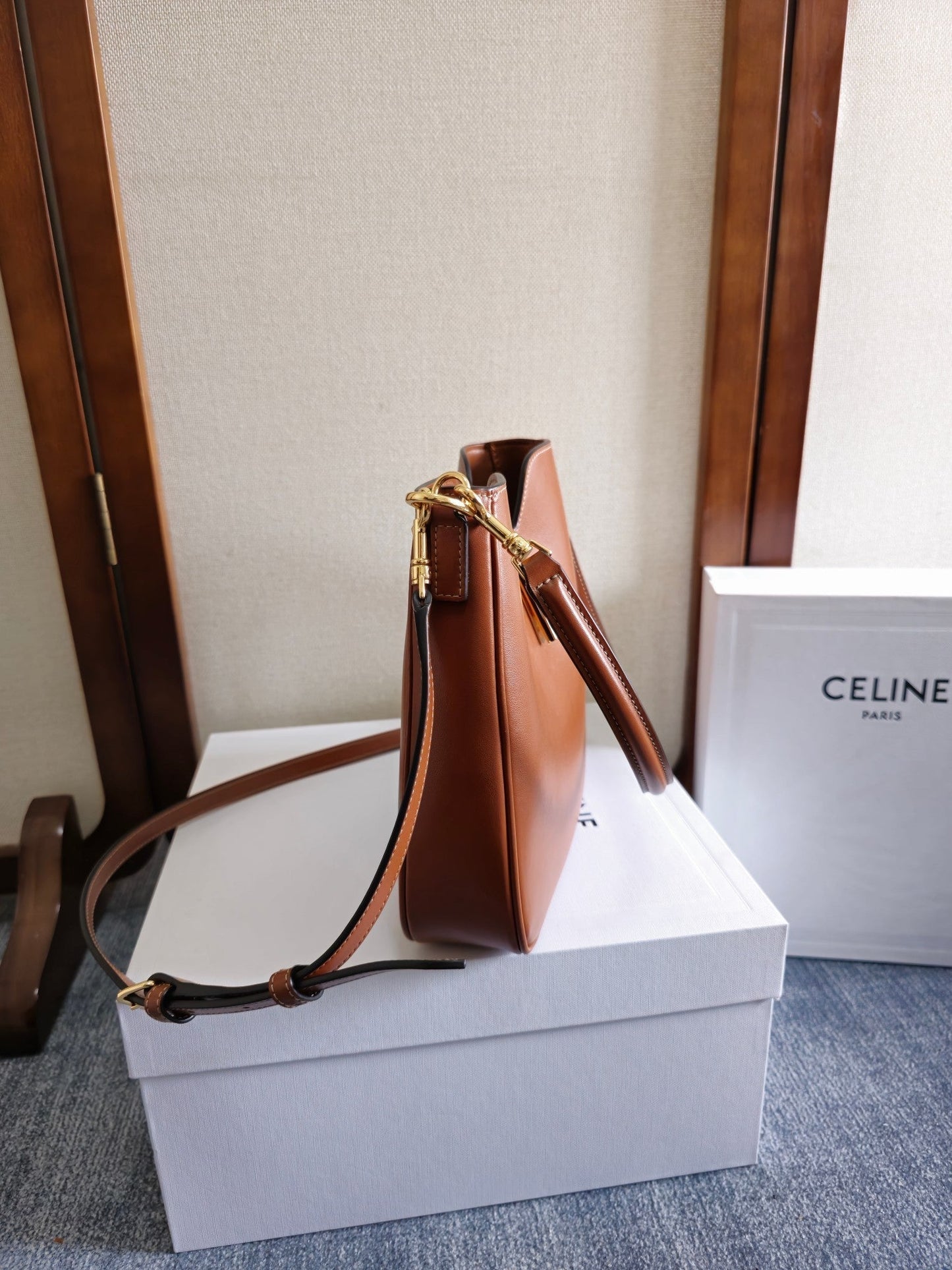 SMALL CAMILLE 16 SOFT BAG 24 IN BURNT SIENNA SMOOTH CALFSKIN