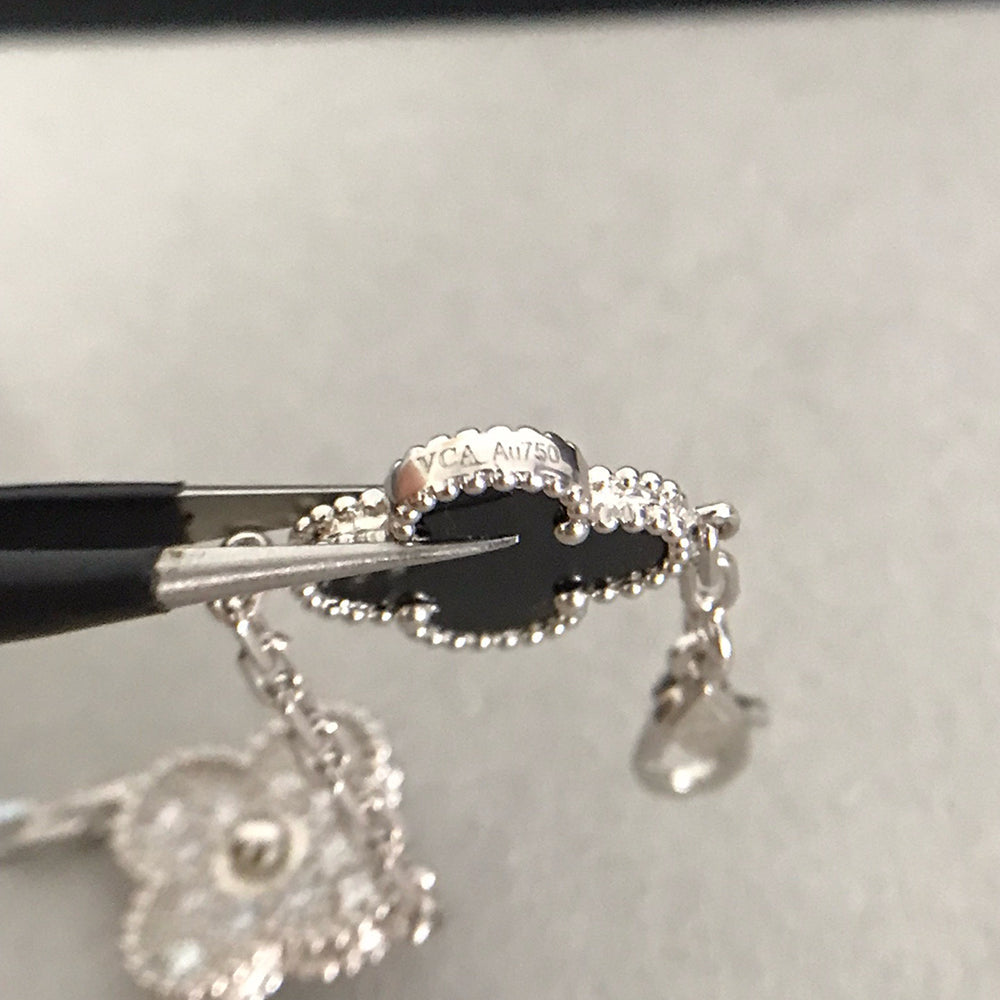 [AURORA]CLOVER 5 MOTIF ONYXS BRACELET COLLECTION